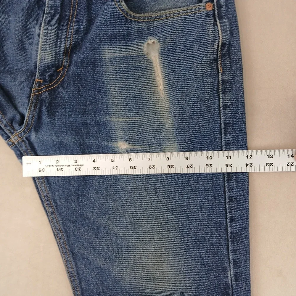 Levis 527 33x30 Mens Jeans Bootcut Cowboy **Actual 32x28 ** Cool Fading FLAW‎